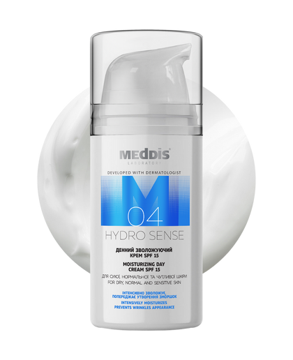 Денний зволожуючий крем SPF 15 Meddis Hydro Sense, 30 мл